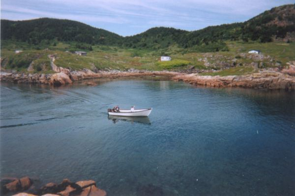 489: Red Island harbour. "Going for a spin". (circa 2000) [courtesy of Madonna (Bishop) Mulrooney]